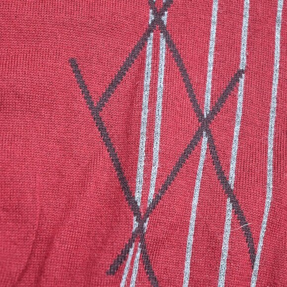 GORGEOUS Gionfriddo MCM Wool Blend Made in Italy Red Jumper Polo Neck Sweater L - Picture 4 of 5